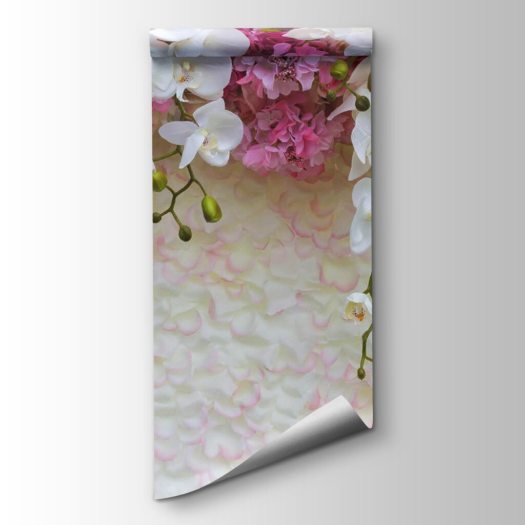 Group of white and pink flowers