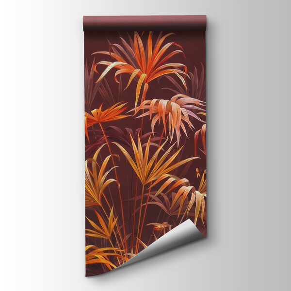 Vibrant foliage against a rich backdrop