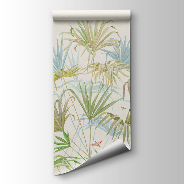 Lush greenery in soft pastel hues Lush greenery in soft pastel hues