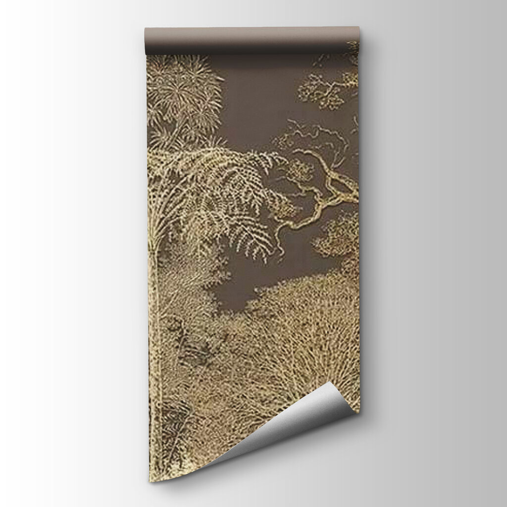 Serene landscape of abstract trees