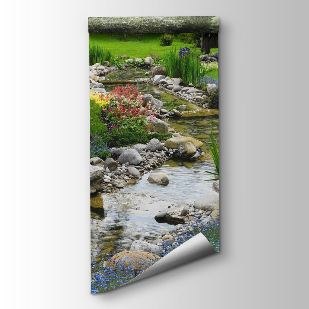 Stream running through a park