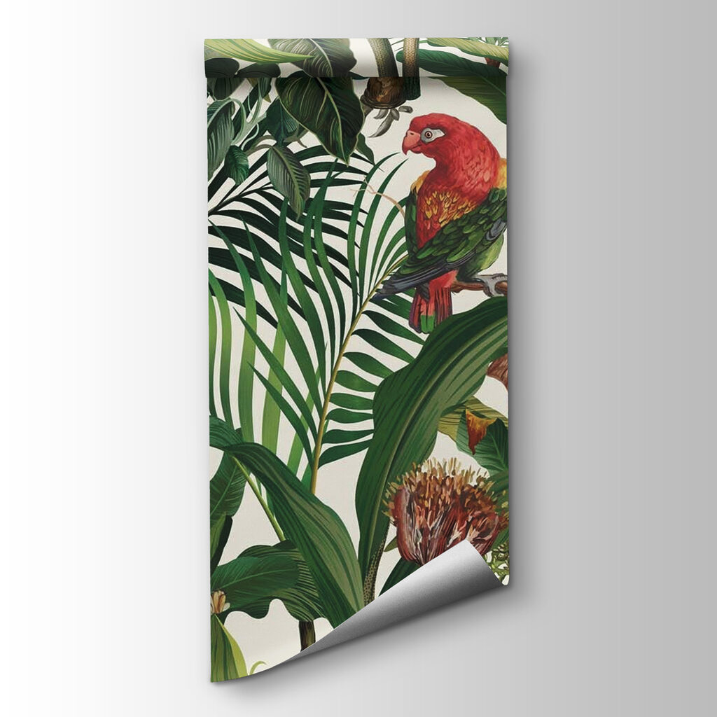 Wallpaper with birds and plants Wallpaper with birds and plants