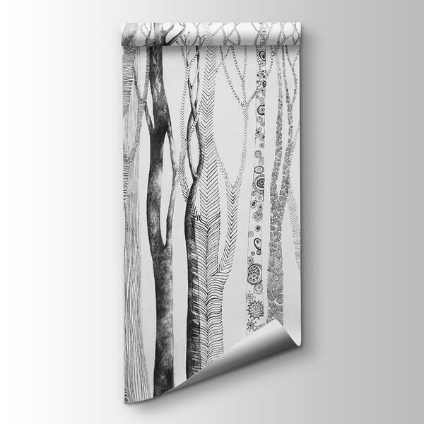 Drawing of trees with lines on it