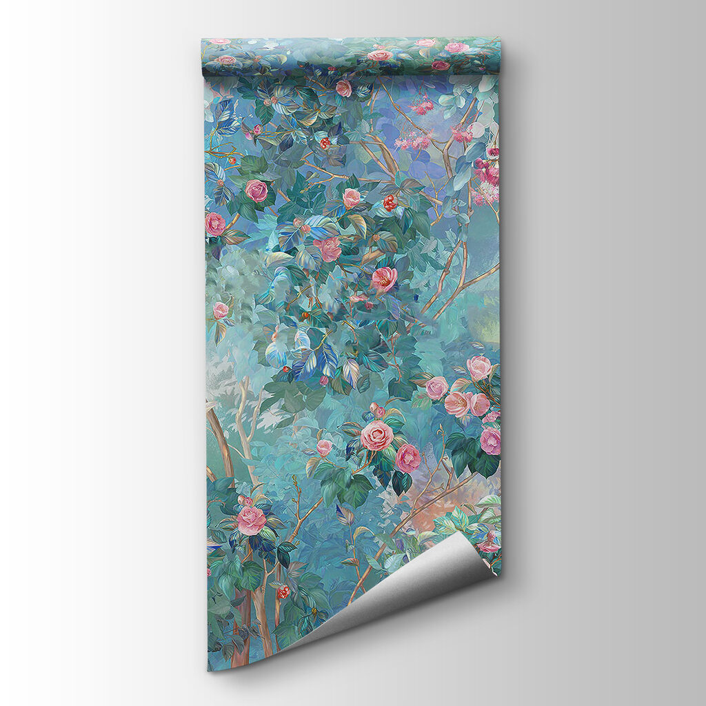 Painting of a tree with flowers Painting of a tree with flowers