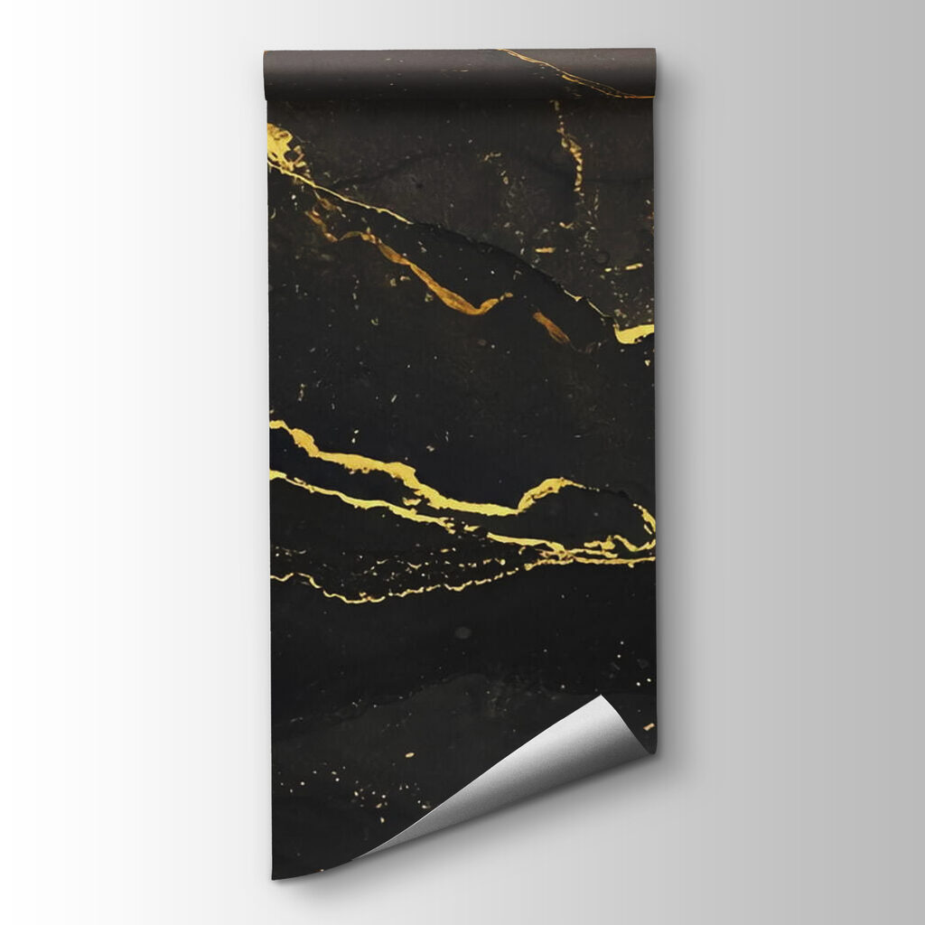 Elegant black marble with yellow veins