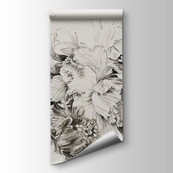 Drawing of flowers on a white background