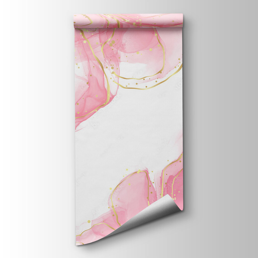 Pink swirls with speckled accents