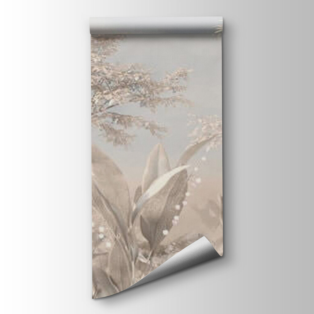 Serene garden in soft hues