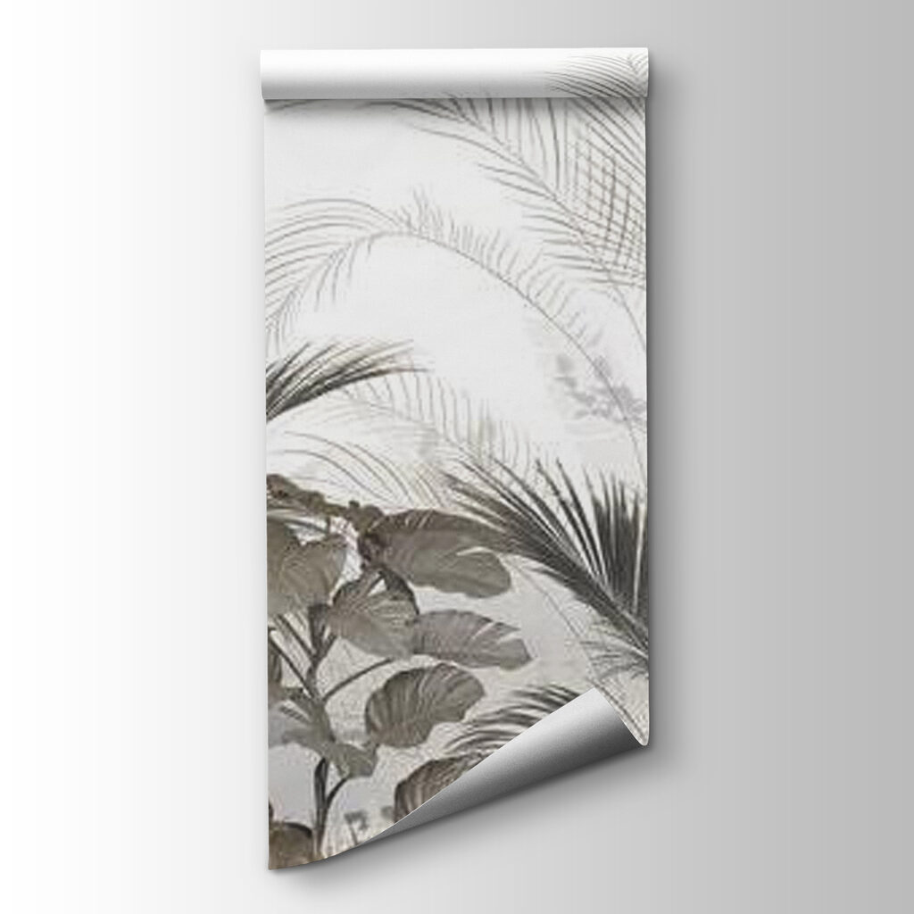 Group of trees in a foggy forest