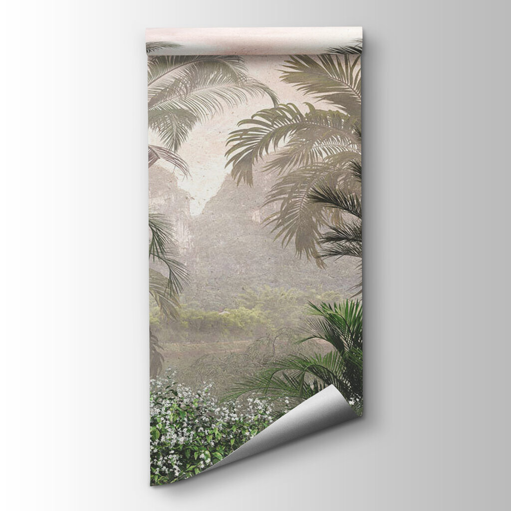 Group of palm trees and bushes Group of palm trees and bushes