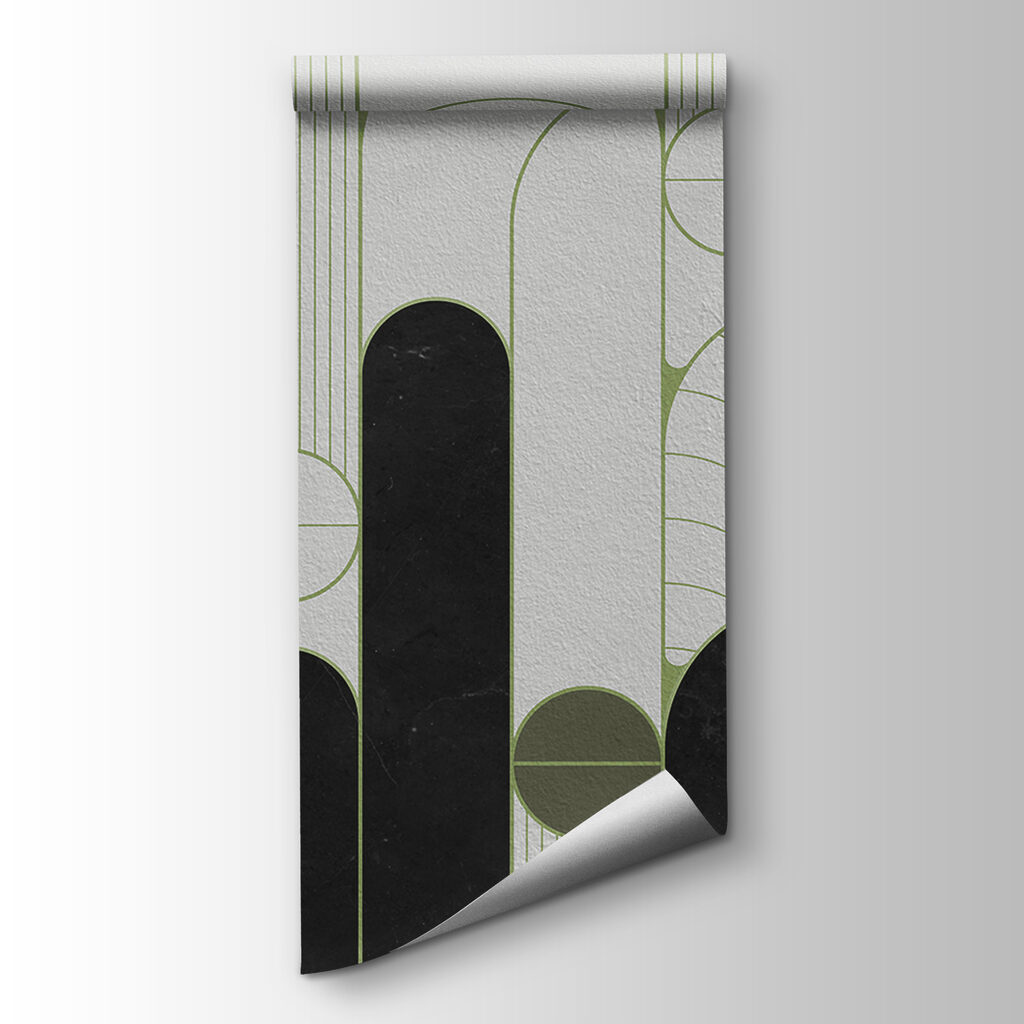 A black and white art deco design