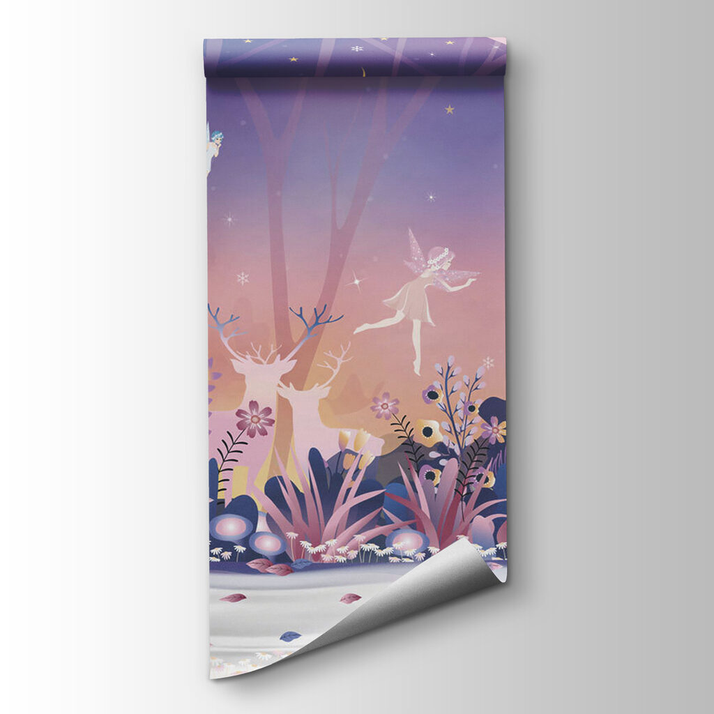 Cartoon of a fairy in the woods