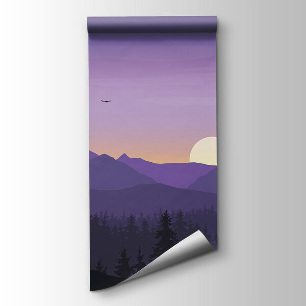 Landscape with trees and mountains Landscape with trees and mountains