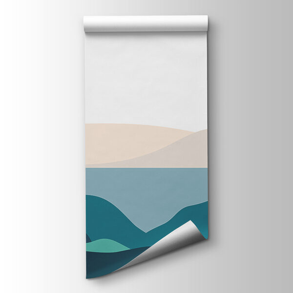 Landscape with mountains and a sunset