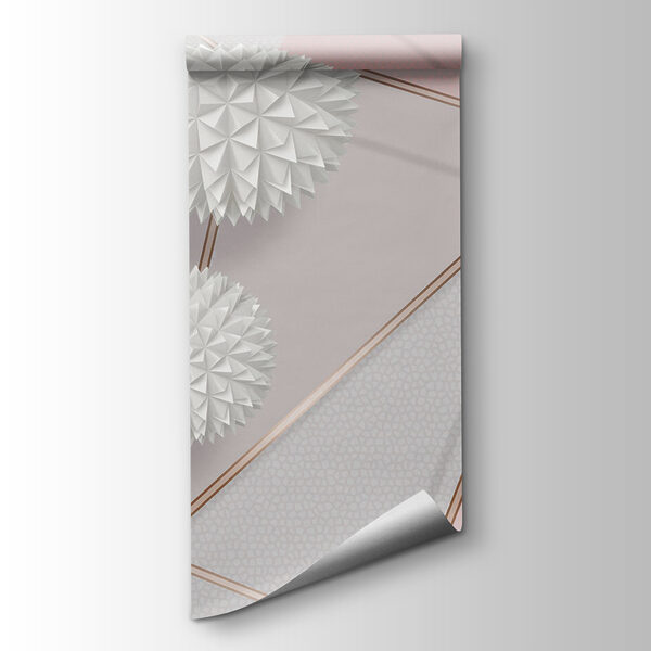 White and pink geometrical design White and pink geometrical design