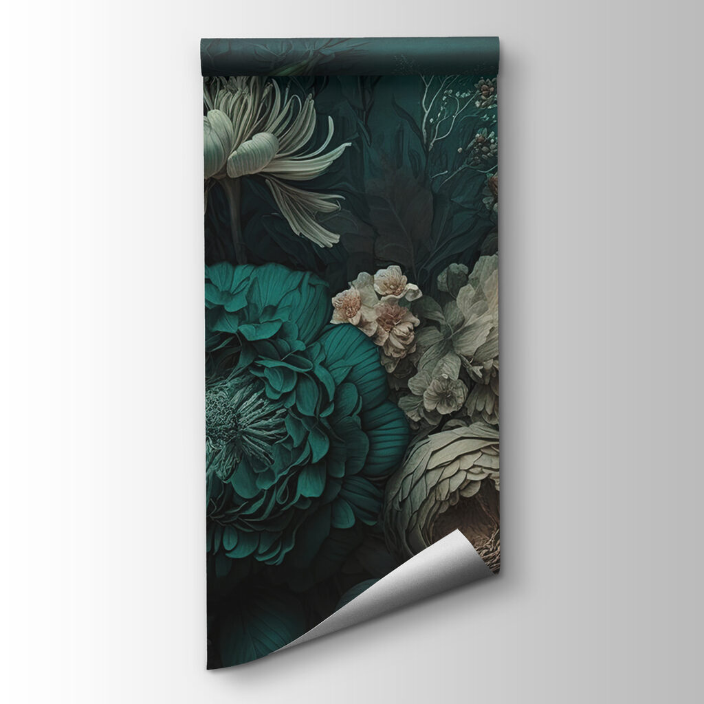 Elegant floral composition with deep hues