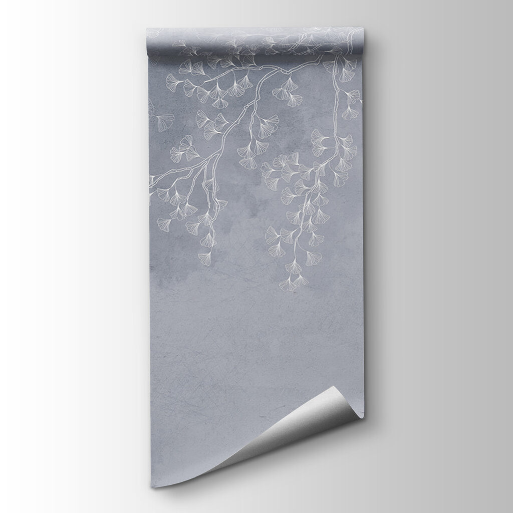 White flowers on a gray background White flowers on a gray background