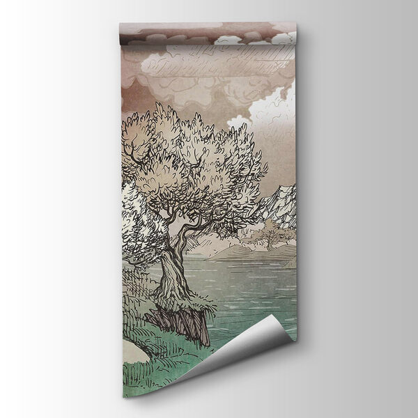 Landscape with trees and a lake