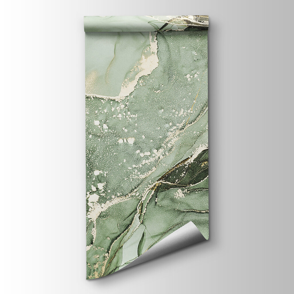 A close up of a painting