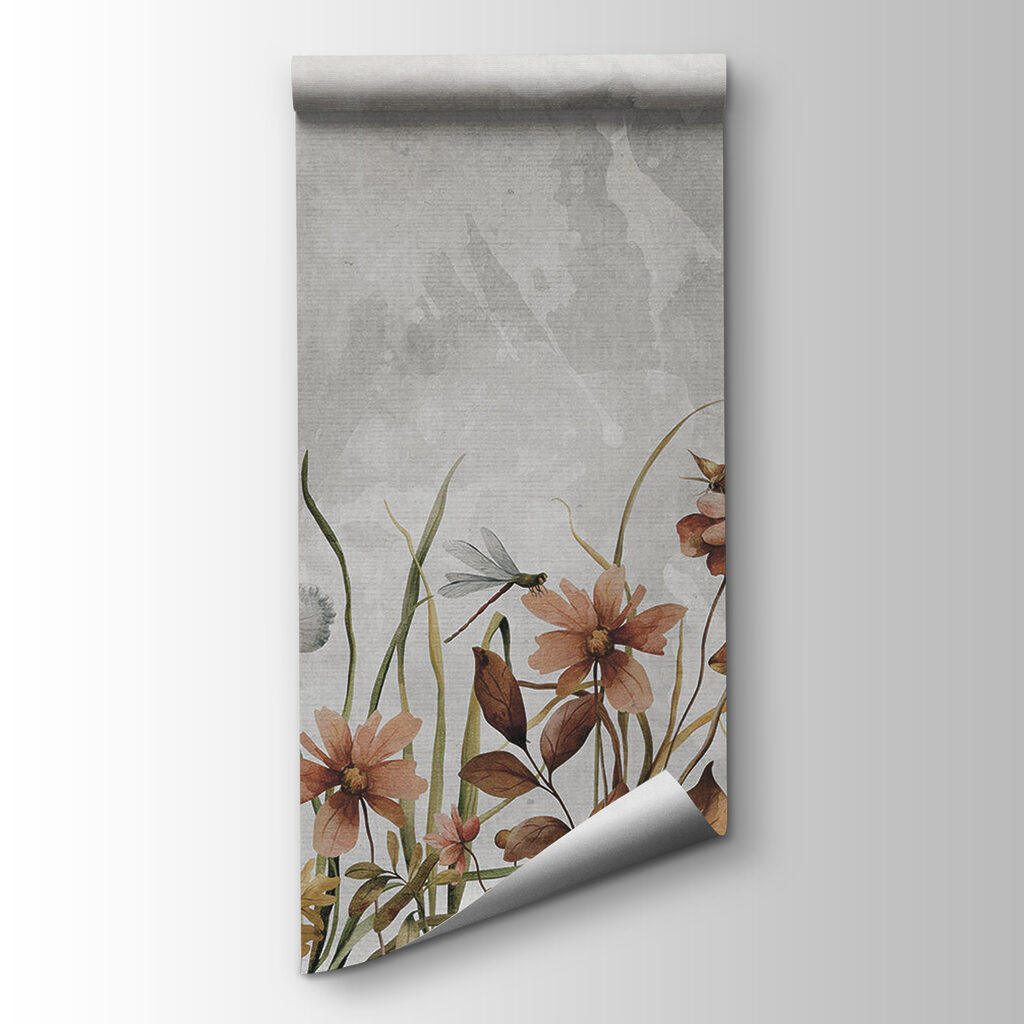 Painting of flowers and grass