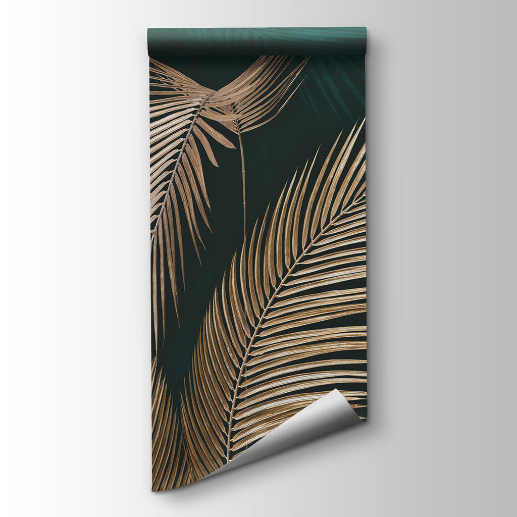 Palm leaves in elegant hues