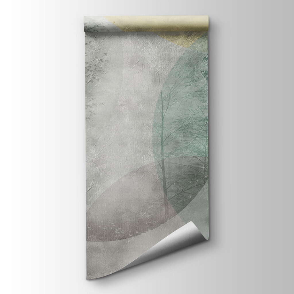 Tree and circles on a wall