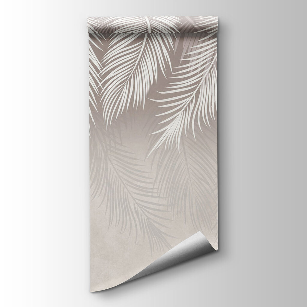 White leaves on a white background