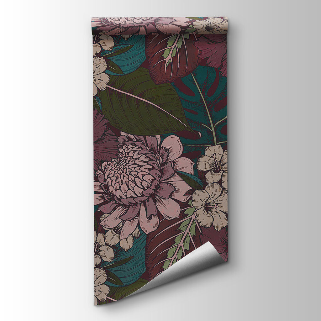 Pattern of flowers and leaves Pattern of flowers and leaves