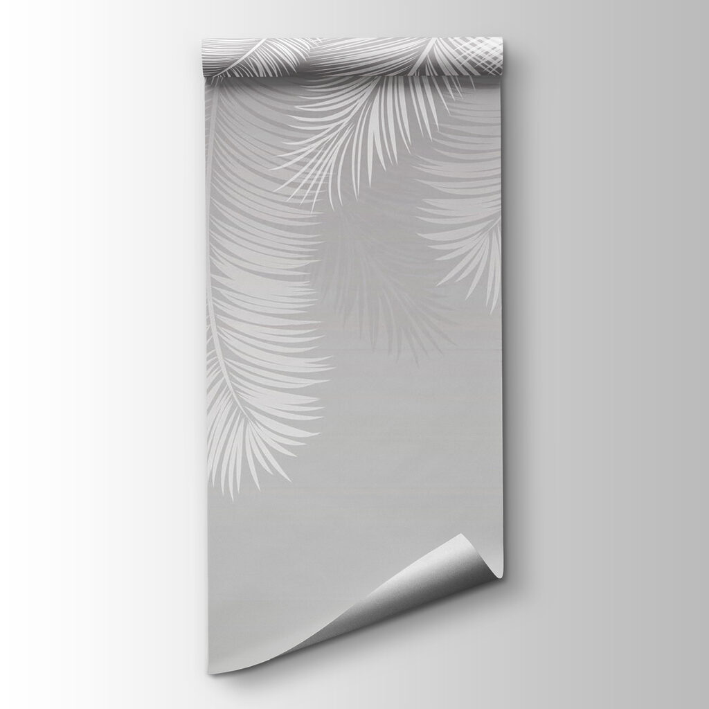 White feathers on a gray background White feathers on a gray background