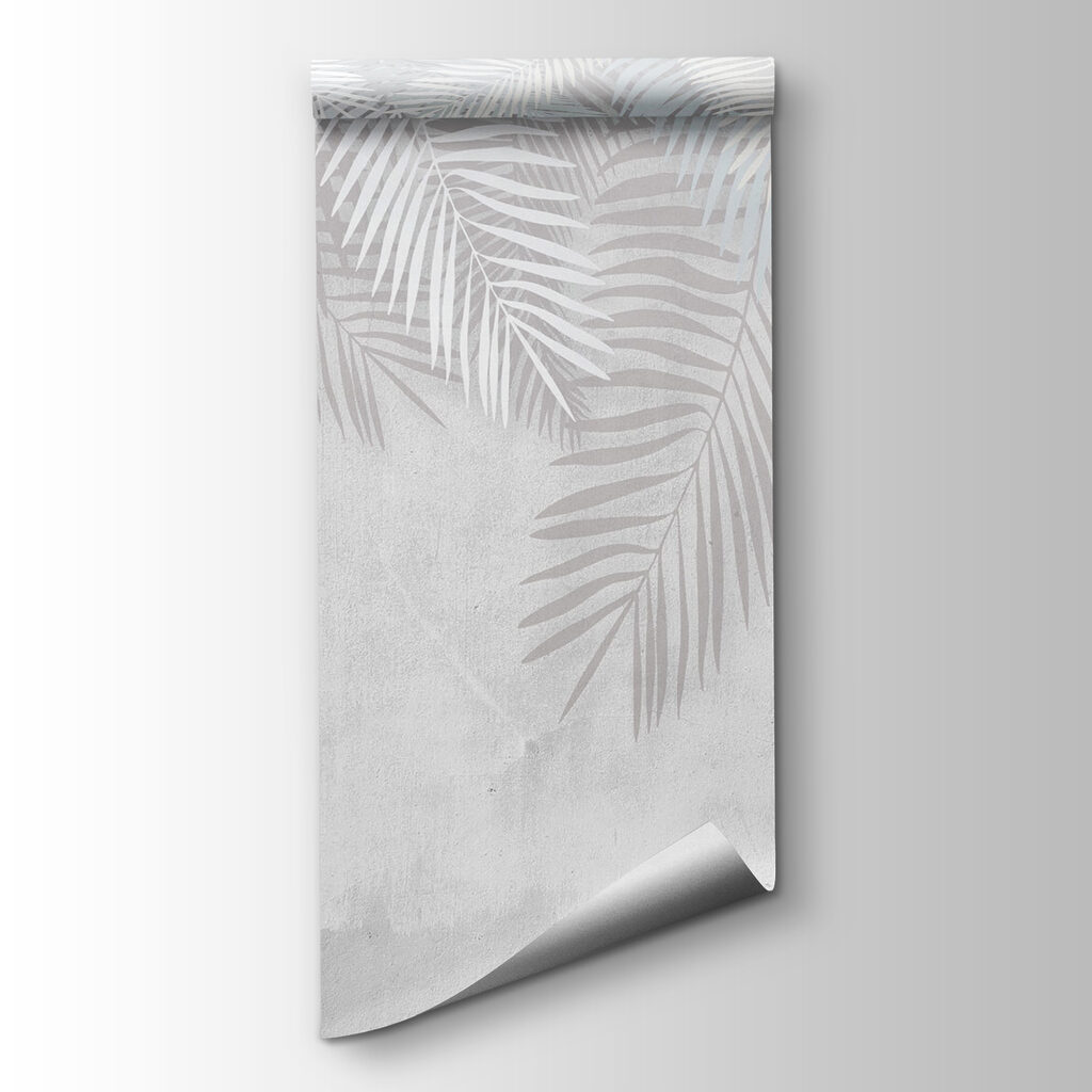 White leaves on a gray background White leaves on a gray background