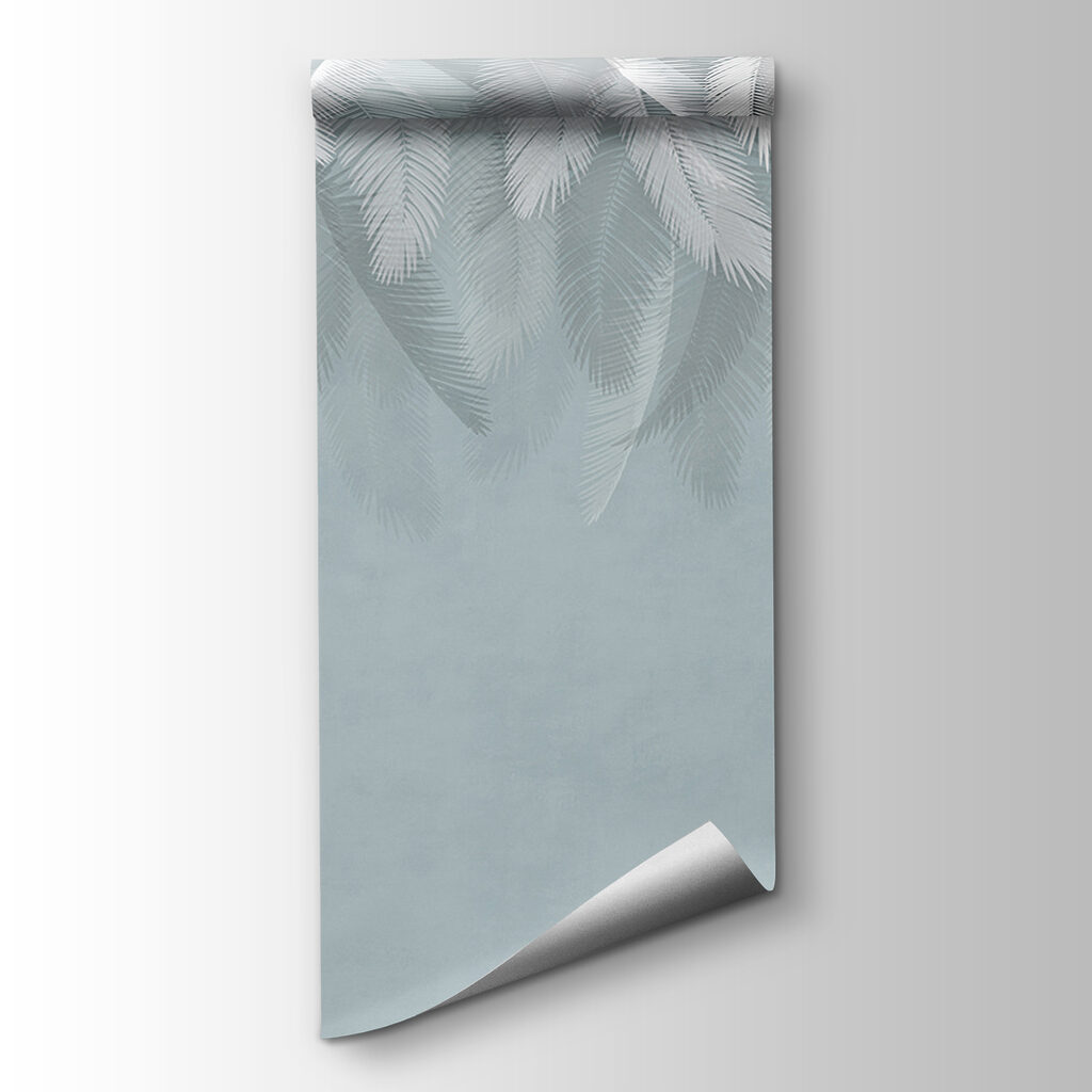 White feathers on a blue background White feathers on a blue background