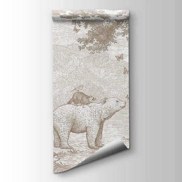 Bear and animals in a forest