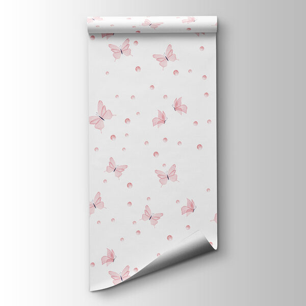 Pattern of butterflies and dots Pattern of butterflies and dots