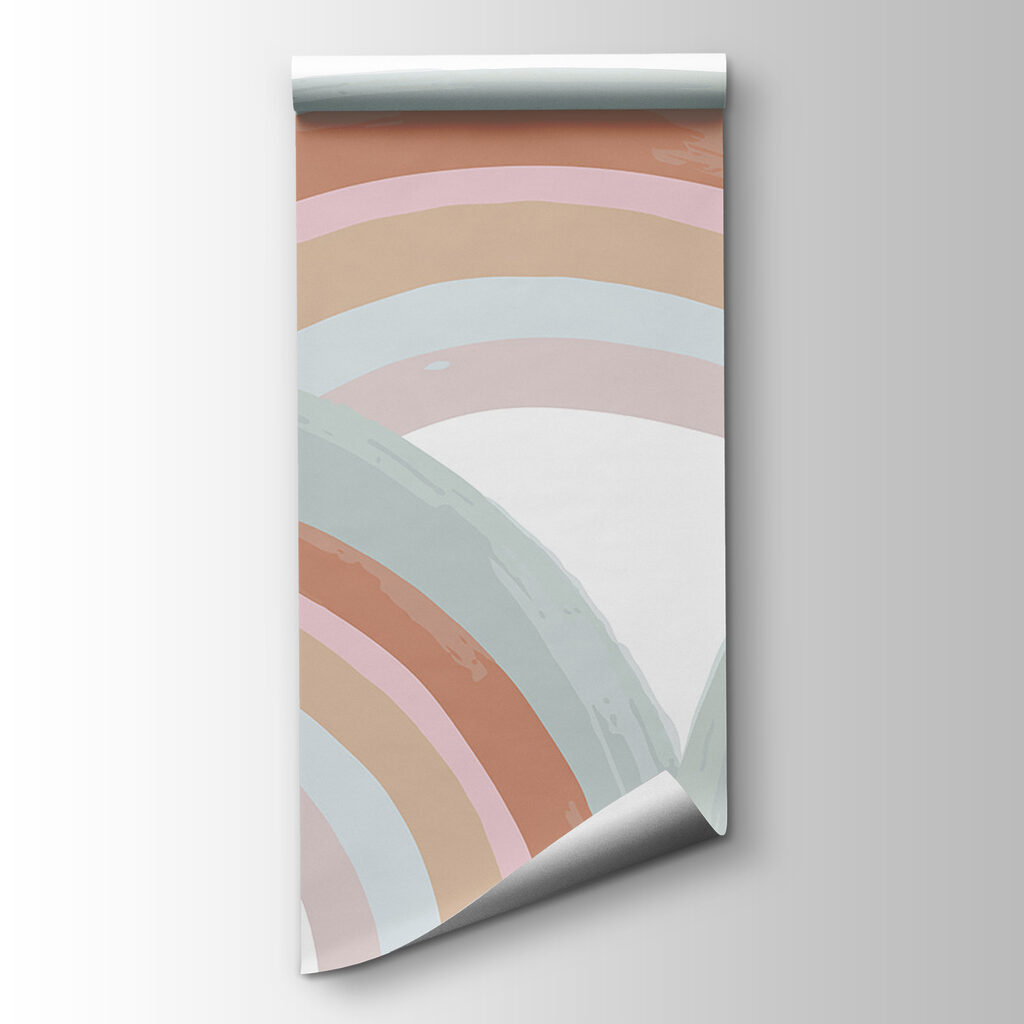 Rainbows painted in pastel colors Rainbows painted in pastel colors