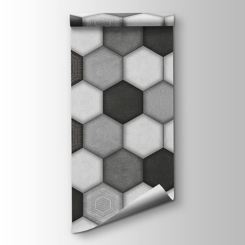Geometric hexagonal pattern in grayscale