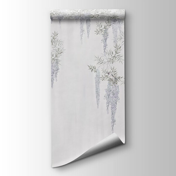 Wallpaper with flowers and birds Wallpaper with flowers and birds