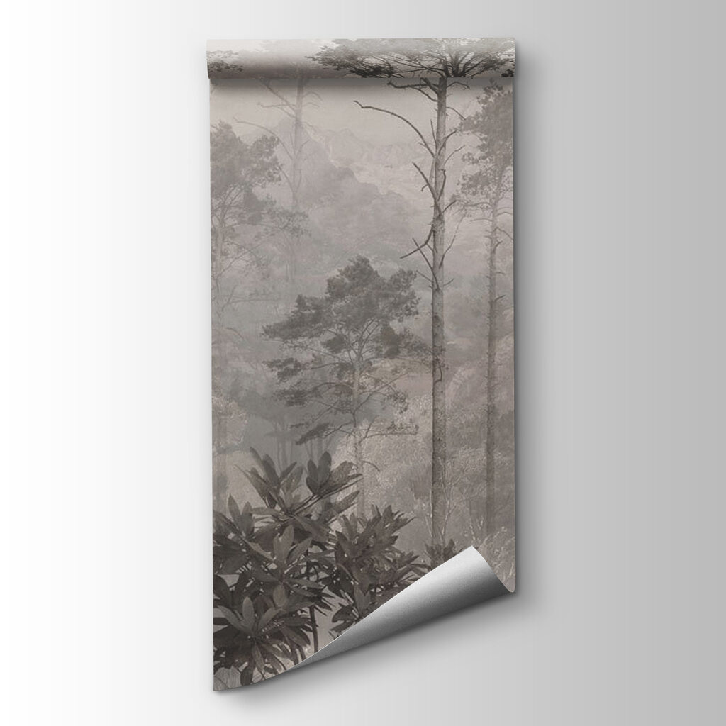 Forest with trees and mountains