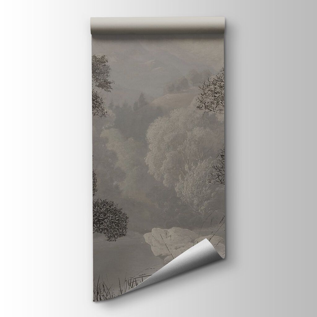 A landscape with trees and mountains A landscape with trees and mountains