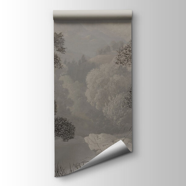 A landscape with trees and mountains A landscape with trees and mountains