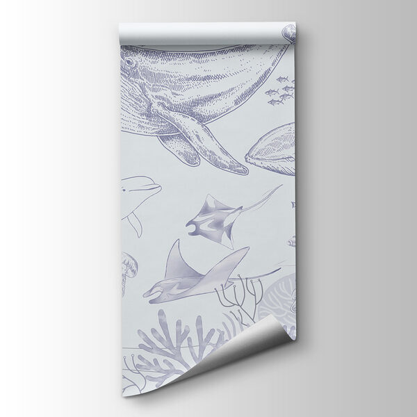 A drawing of a whale and a whale A drawing of a whale and a whale