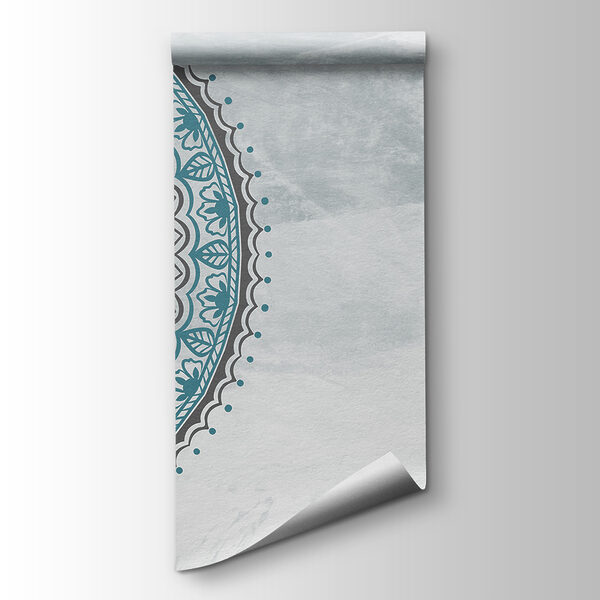 A blue and grey mandala