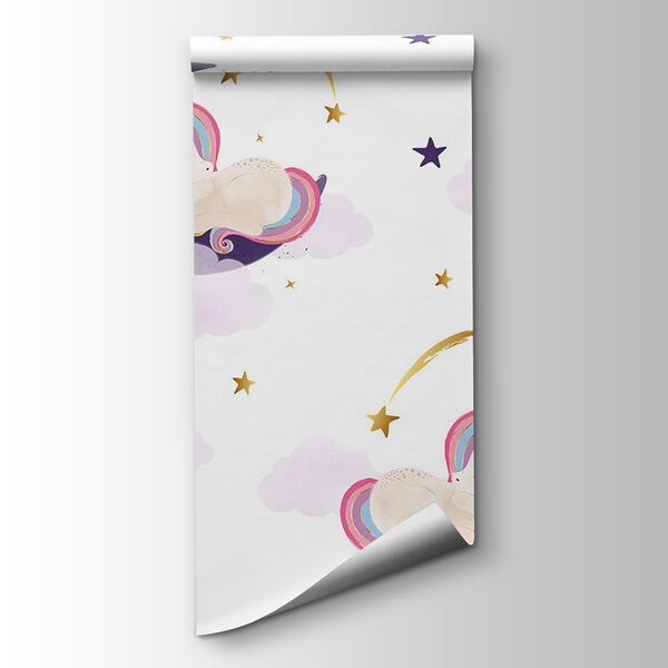 A unicorns sleeping on the moon A unicorns sleeping on the moon