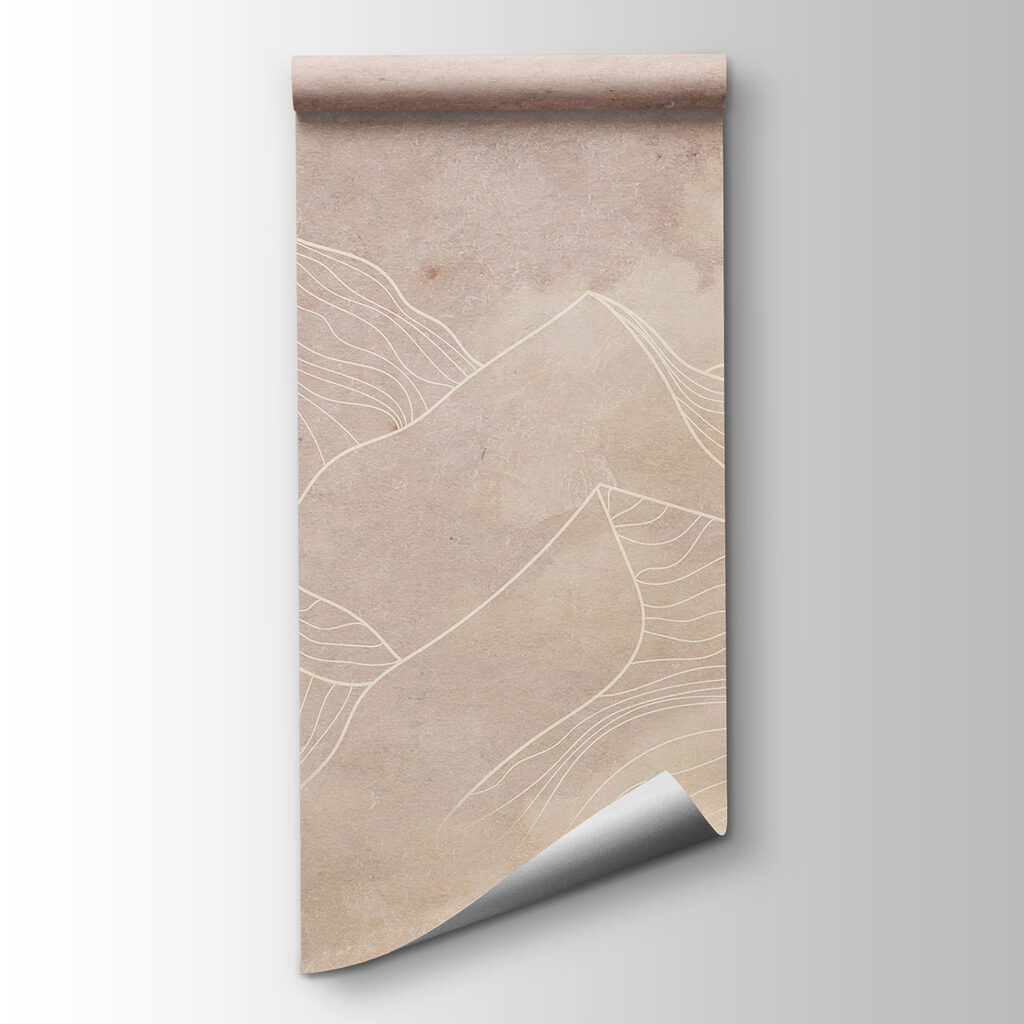 A drawing of mountains and clouds A drawing of mountains and clouds