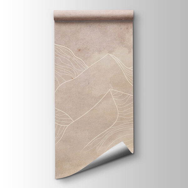 A drawing of mountains and clouds A drawing of mountains and clouds