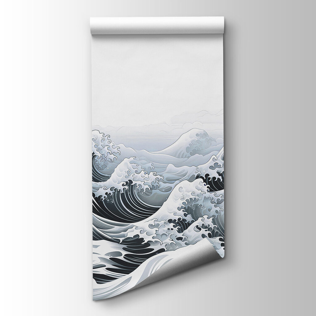 Waves in the ocean with waves