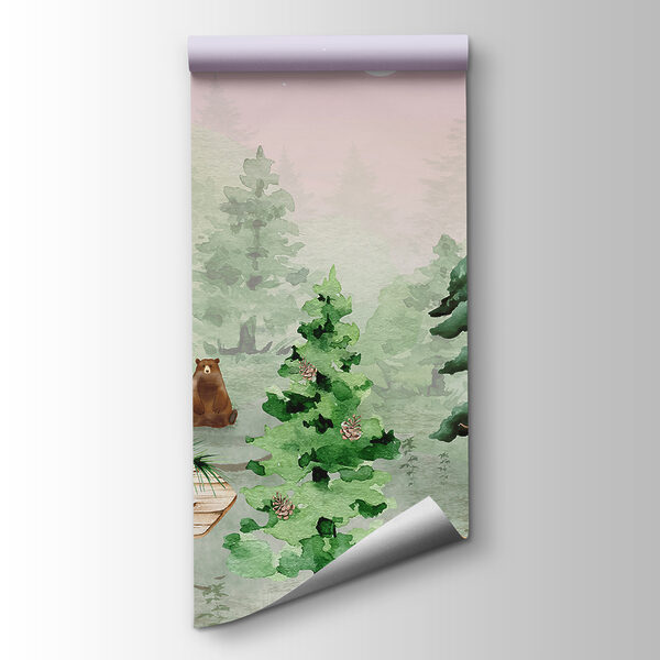 A group of animals in a forest A group of animals in a forest