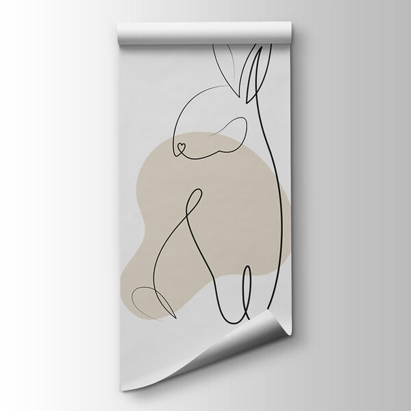 A line drawing of a rabbit