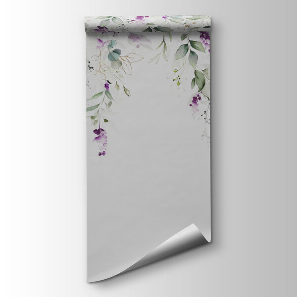 A painting of leaves and flowers A painting of leaves and flowers