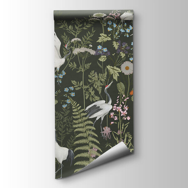 A wallpaper with birds and flowers A wallpaper with birds and flowers