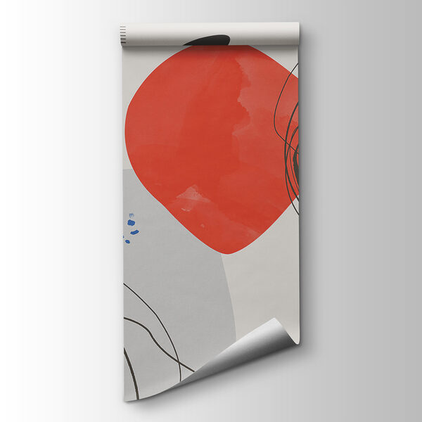 A colorful art piece with lines and circles